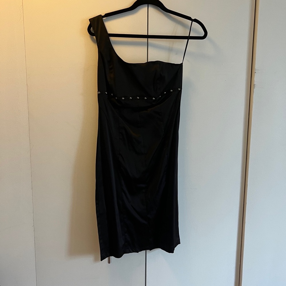Black one shoulder dress